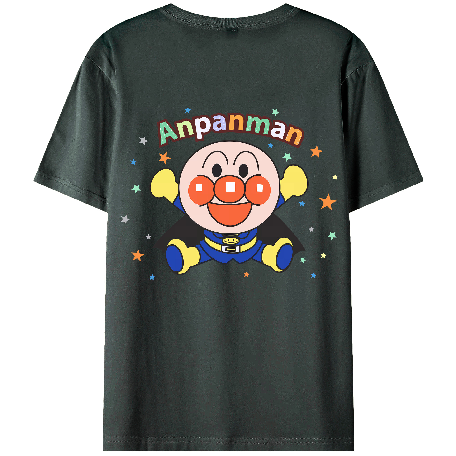 （画像用） アンパンマン Anpanman 綿100％ メンズ半袖Tシャツ（バックプリント） 通気性